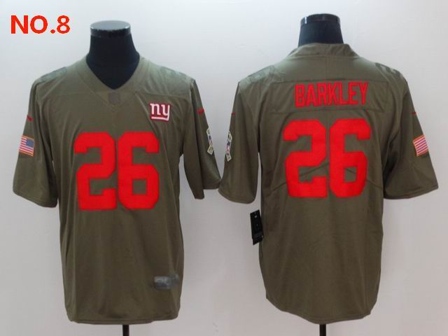  Men's New York Giants #26 Saquon Barkley Jersey NO.8;